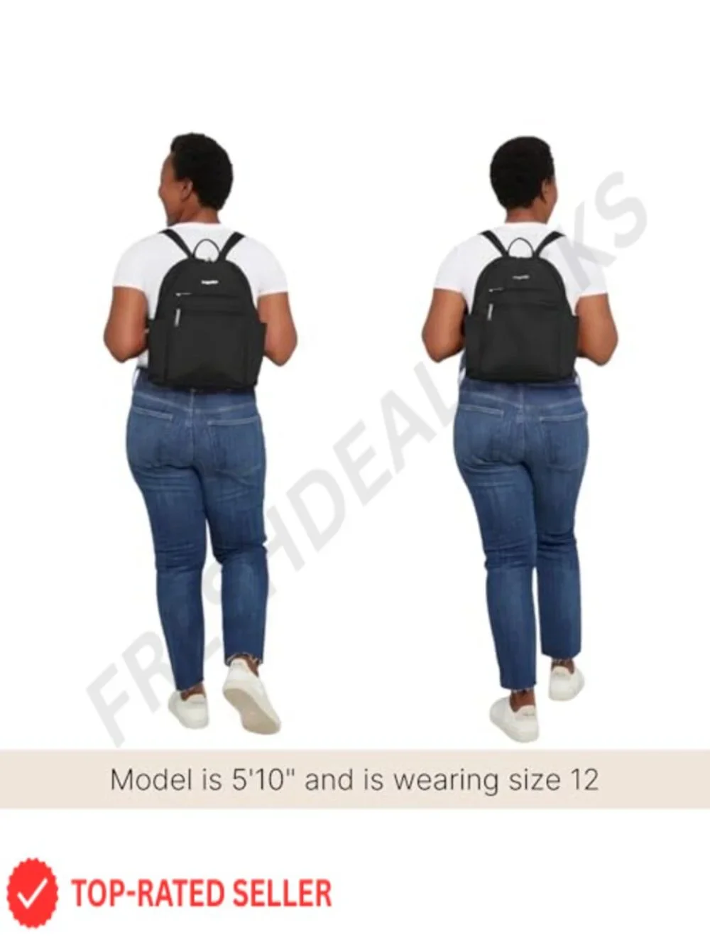Anti-Theft Travel Backpack Slash-Resistant Nylon Daypack RFID Locking Zippers